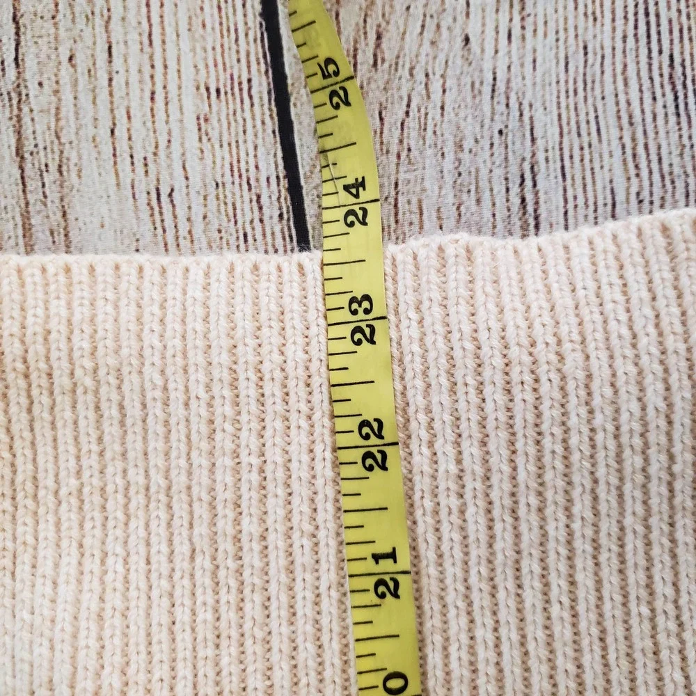 MOD Lusive off white chunky knit balloon sleeves pullover sweater XL